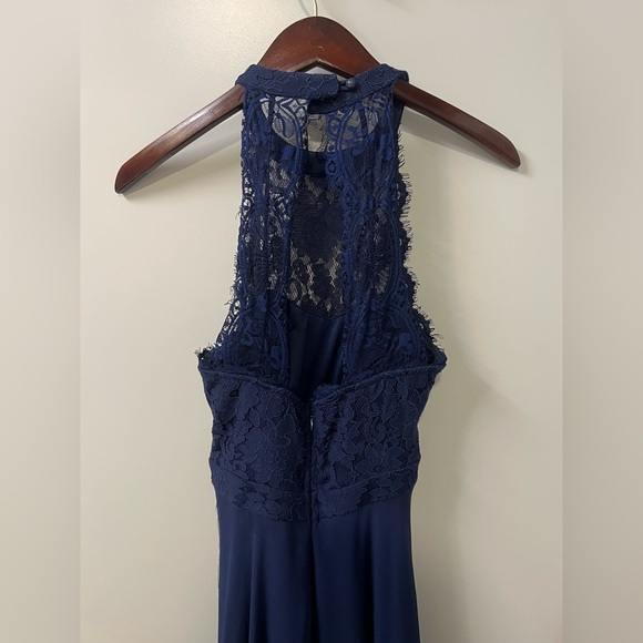 Dance All Evening Navy Blue Lace Maxi Dress - Women’s Small - Picture 3 of 8